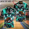 BlueJose Bowling Graffiti Cowboy With Bullet Holes Customized Name, Team Name 3D Shirt (4 Colors)