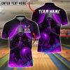 BlueJose Bowling And Pins Dark Reaper Customized Name, Team Name 3D Shirt (4 Colors)