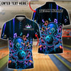 BlueJose Bowling Retro Party Octopus Sunglasses Vibrant Colorful Graphic Customized Name, Team Name 3D Shirt (4 Colors)