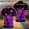 BlueJose Bowling Retro Party Octopus Sunglasses Vibrant Colorful Graphic Customized Name, Team Name 3D Shirt (4 Colors)