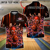 BlueJose Bowling Retro Party Octopus Sunglasses Vibrant Colorful Graphic Customized Name, Team Name 3D Shirt (4 Colors)