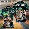 BlueJose Bowling Funny Duck Cartoon Character Urban Streetwear Vibrant Sportswear Customized Name, Team Name 3D Shirt (4 Colors)