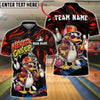 BlueJose Bowling Funny Duck Cartoon Character Urban Streetwear Vibrant Sportswear Customized Name, Team Name 3D Shirt (4 Colors)