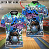 BlueJose Bowling And Pins Funny Mole Cartoon Character Hip Hop Streetwear Sportswear Apparel Customized Name, Team Name 3D Shirt (6 Colors)