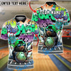 BlueJose Bowling And Pins Funny Mole Cartoon Character Hip Hop Streetwear Sportswear Apparel Customized Name, Team Name 3D Shirt (6 Colors)