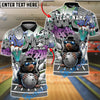 BlueJose Bowling And Pins Funny Mole Cartoon Character Hip Hop Streetwear Sportswear Apparel Customized Name, Team Name 3D Shirt (6 Colors)
