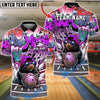 BlueJose Bowling And Pins Funny Mole Cartoon Character Hip Hop Streetwear Sportswear Apparel Customized Name, Team Name 3D Shirt (6 Colors)