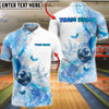 BlueJose Bowling Magic Butterflies Cosmic Galaxy Pastel Customized Name, Team Name 3D Shirt (4 Colors)