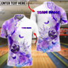 BlueJose Bowling Magic Butterflies Cosmic Galaxy Pastel Customized Name, Team Name 3D Shirt (4 Colors)
