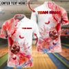 BlueJose Bowling Magic Butterflies Cosmic Galaxy Pastel Customized Name, Team Name 3D Shirt (4 Colors)