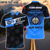 BlueJose Darts Beer Skull Black Gold Dartboard Pattern Throw Play Darts Slogan Personalized Name, Team Name Unisex Shirt (6 Colors)
