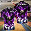 BlueJose  Bowling Fierce Bald Eagle Lightning Storm Talons Gripping Ball Customized Name, Team Name 3D Shirt (4 Colors)