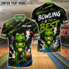 BlueJose Bowling Is The Best Cool Green Frog Smoking Pipe Quote Customized Name, Team Name 3D Shirt (4 Colors)