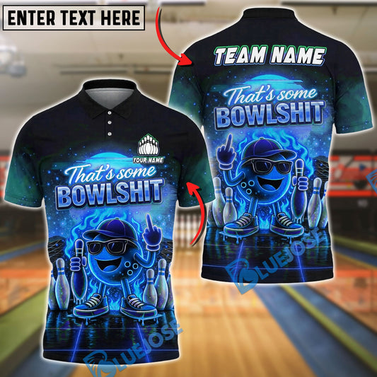 BlueJose Bowling And Pins Funny Flaming Neon Retro Sunset Graphic Customized Name, Team Name 3D Shirt (4 Colors)