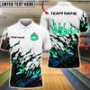 BlueJose Bowling And Pins Golden Fire Customized Name 3D Shirt (4 Colors)