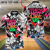 BlueJose Bowling & Pins Street Art ‚Äö√Ñ√∫They Not Like Us‚Äö√Ñ√π Cartoon Customized Name, Team Name 3D Shirt (4 Colors)