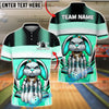BlueJose Bowling & Pins Bunny Gangster Style Cartoon Graphic Customized Name, Team Name 3D Shirt (4 Colors)