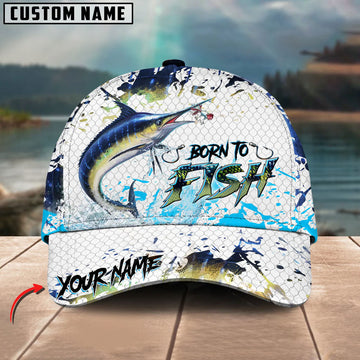 BlueJose Marlin Fishing Skin Dynamic Jump Personalized Cap