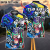 BlueJose Darts Angry Monkey Comic Graffiti Street Style Multicolor Options Personalized Name Shirt (4 Colors)