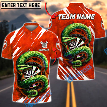 BlueJose Darts Snake Strike Power Art Multicolor Options Personalized Name Shirt (6 Colors)