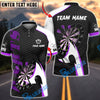 BlueJose Darts Sport Arrow Motion Design Multicolor Options Personalized Name Shirt (4 Colors)