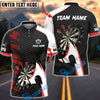 BlueJose Darts Sport Arrow Motion Design Multicolor Options Personalized Name Shirt (4 Colors)