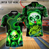 BlueJose Bowling And Pins Angry Neon Panda No Limits Customized Name, Team Name 3D Shirt (4 Colors)