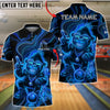 BlueJose Bowling And Pins Neon Monkey Shine Glow Customized Name, Team Name 3D Shirt (4 Colors)