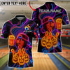 BlueJose Bowling And Pins Beer Funny Drunk Emoji Customized Name, Team Name 3D Shirt (4 Colors)