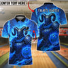 BlueJose Bowling And Pins Fire Demon Ram Warrior Customized Name, Team Name 3D Shirt (4 Colors)