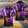 BlueJose Bowling And Pins Spartan Lightning Warrior Customized Name, Team Name 3D Shirt (4 Colors)