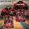 BlueJose Bowling & Pins Teddy Couple Street Style Customized Name, Team Name 3D Shirt (4 Colors)