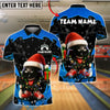 BlueJose Bowling And Pins Christmas Santa Funny Customized Name, Team Name 3D Shirt (4 Colors)