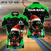 BlueJose Bowling And Pins Christmas Santa Funny Customized Name, Team Name 3D Shirt (4 Colors)