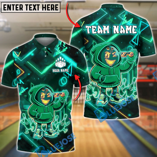 BlueJose Bowling & Pins Hoodie Cartoon Bowling Street Style Customized Name, Team Name 3D Shirt (4 Colors)