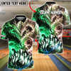 BlueJose Bowling And Pins  Fire Ice Dragon Strike Fantasy Customized Name, Team Name 3D Shirt (4 Colors)