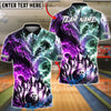 BlueJose Bowling And Pins  Fire Ice Dragon Strike Fantasy Customized Name, Team Name 3D Shirt (4 Colors)