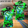 BlueJose Bowling And Pins Beer Shark Customized Name, Team Name 3D Shirt (4 Colors)