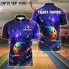 BlueJose Bowling And Pins Galactic Universe Personalized Shirt