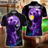 BlueJose Billiards Ball 8 & Ball 9 Bear Forest Personalized Name & Team Name Shirt (4 Colors)