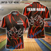 BlueJose Bowling Neon Explosion Customized Name, Team Name 3D Shirt (4 Colors)