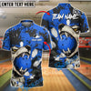 BlueJose Bowling Wolf Strike Customized Name, Team Name 3D Shirt (4 Colors)