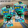 BlueJose Bowling King of the Lane Graffiti Style Customized Name, Team Name 3D Shirt (4 Colors)