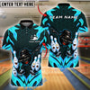 BlueJose Bowling And Pins  Dabbing Ball Fire Flames Style Customized Name, Team Name 3D Shirt (4 Colors)