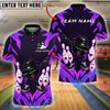BlueJose Bowling And Pins  Dabbing Ball Fire Flames Style Customized Name, Team Name 3D Shirt (4 Colors)