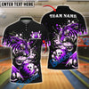 BlueJose Bowling Tiger Fierce Animal Design Customized Name, Team Name 3D Shirt (4 Colors)