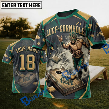 BlueJose Cornhole Lucf Cornhole Personalized Name 3D Unisex Shirt