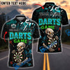 BlueJose Skeleton Darts Game Personalized Name, Team Name Shirt (4 Colors)