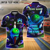 BlueJose Bowling Galactic Ice Cream Strike Customized Name, Team Name 3D Shirt (4 Colors)