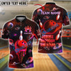 BlueJose Bowling Galactic Ice Cream Strike Customized Name, Team Name 3D Shirt (4 Colors)